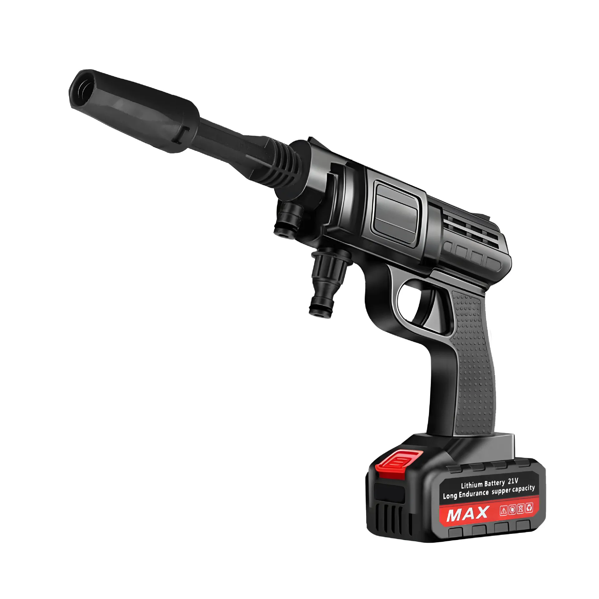 Cordless High Pressure Water Gun Washer with Adjustable Nozzle, Rechargeable Portable Car Wash Tool for Auto Garden Cleaning
