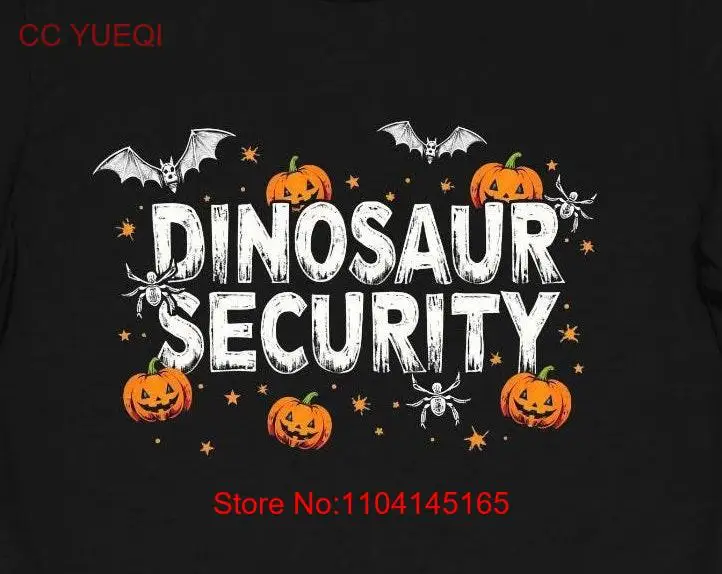 Funny Halloween T Shirt Trick or TreaT Hauted House All Hallows Eve Apparel Spooky Creepy Scary Witchy Dinosaur Security