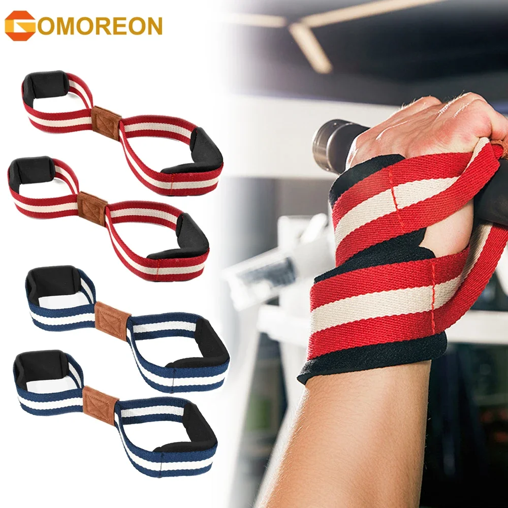 1Pair Figure 8 Lifting Straps Weightlifting Wrist Straps for Men Women, Crossfit, Weight Lifting, Deadlifts -Deadlifting Straps