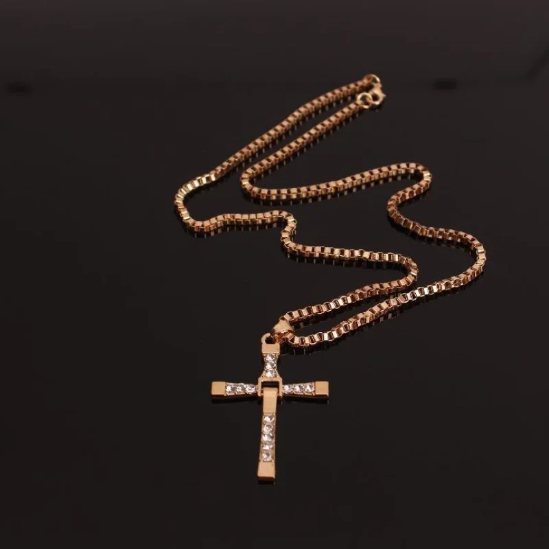 Fast and Furious 6 7 hard gas actor Dominic Toretto / cross necklace pendant,gift for your boyfriend