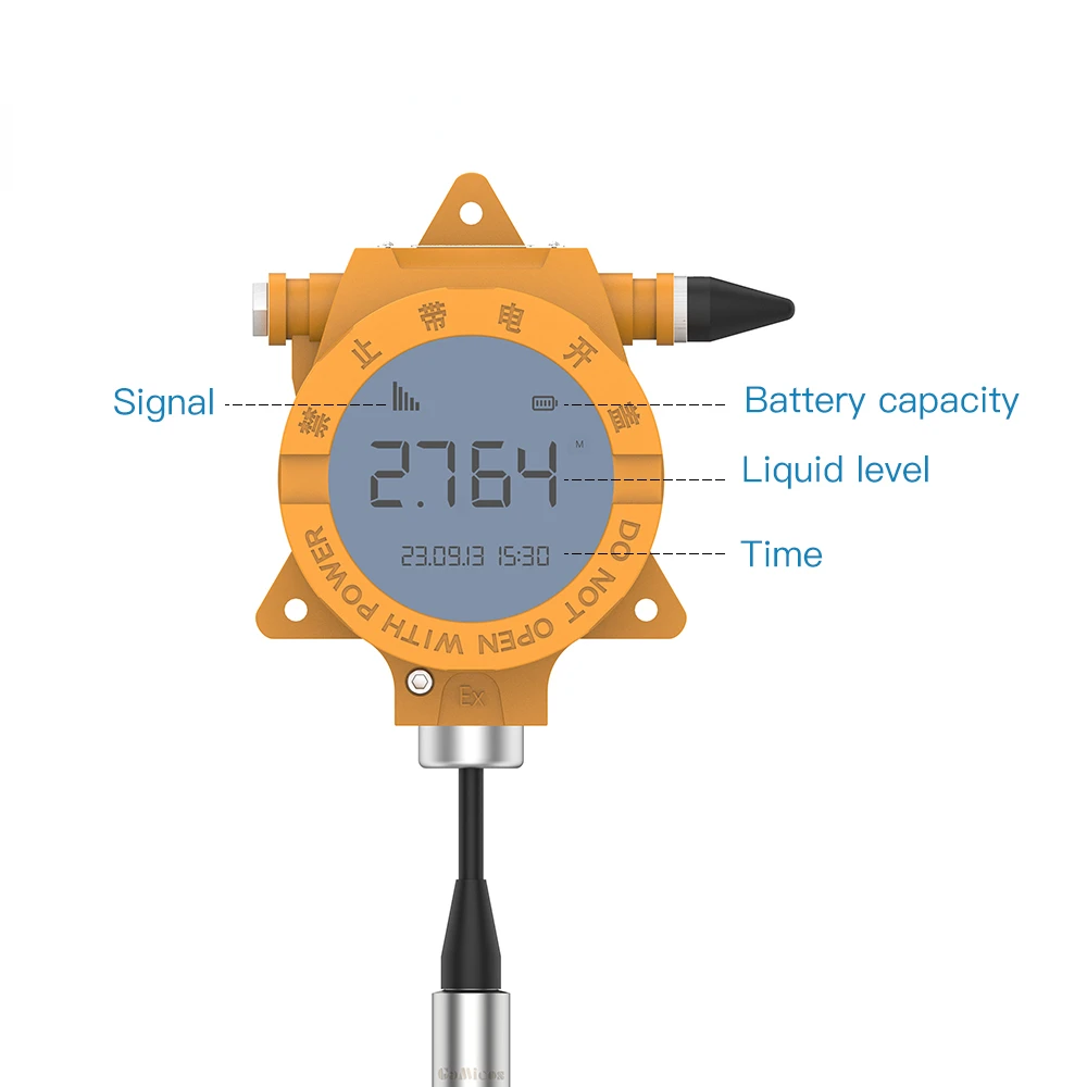 GLT5081 LCD Display IP67 0~50m IoT Wireless Fuel Level Sensor