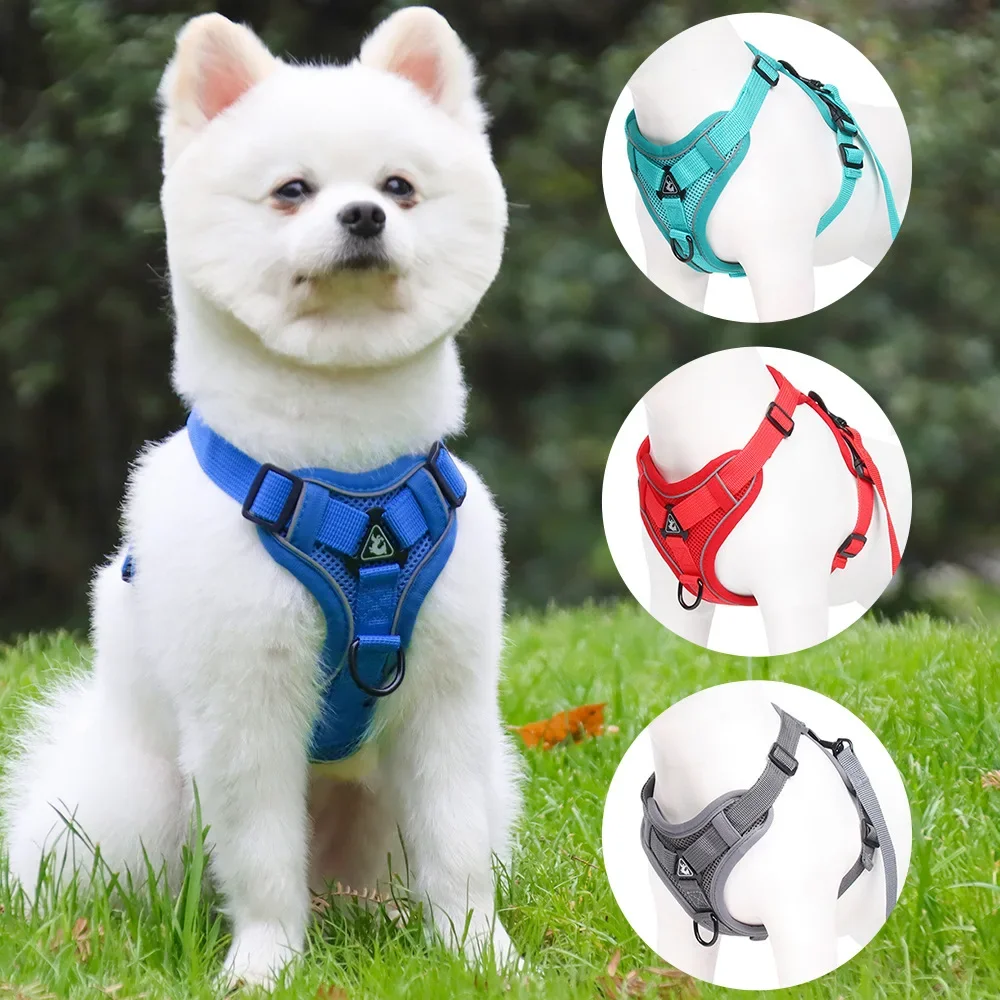 New Pet Leash Reflective and Breathable Dog Chest Strap Vest Style Pet Chest Strap Dog Accessories