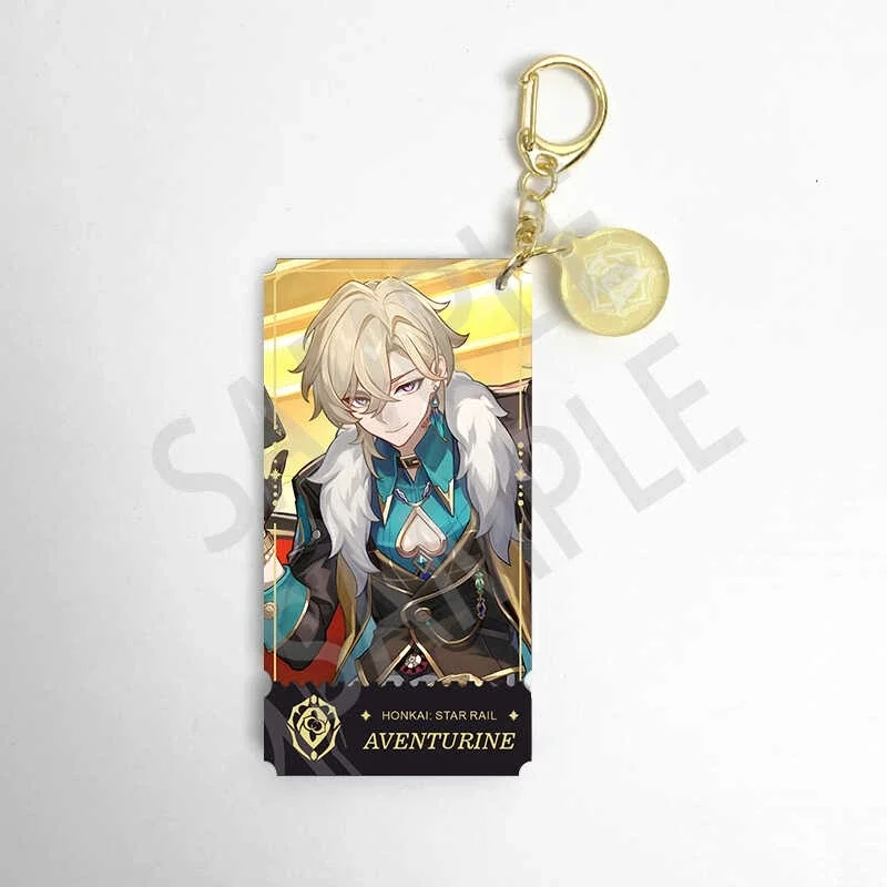 

Anime Honkai: Star Rail Dr. Ratio Acheron Aventurine Cosplay Keychain Pendant Gift Ambitus