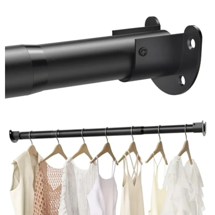 

Closet Rods for Hanging Clothes 16 to 88 Inch Stepless Adjustable Closet Rod Heavy Duty 1.3 Inch Closet Hanging Rod for Closet