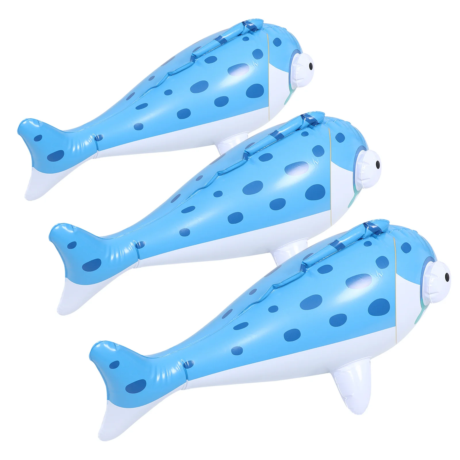 3 szt. Duże dmuchane rekwizyty w kształcie ryb - Uroczy pływający towarzysz dla dzieci - Przenośne dmuchane zabawki do basenu, do użytku na zewnątrz i wewnątrz - Ryba