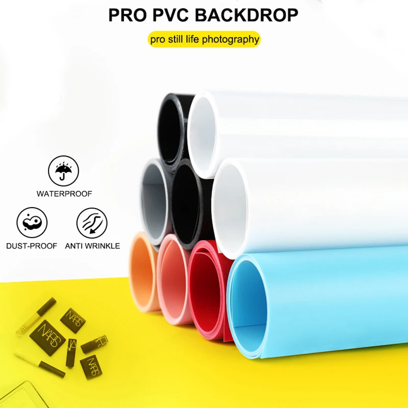 PVC Photographic Backdrops 68x130cm Dualsided Matt Background Board 13 Colors Professional Shooting Props for Photo Studio