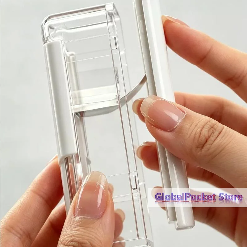 [TG823]Dental Floss Box With Mirror - Automatic -up Portable Dental Floss Stick - Portable Household High-end Toothpick Thread