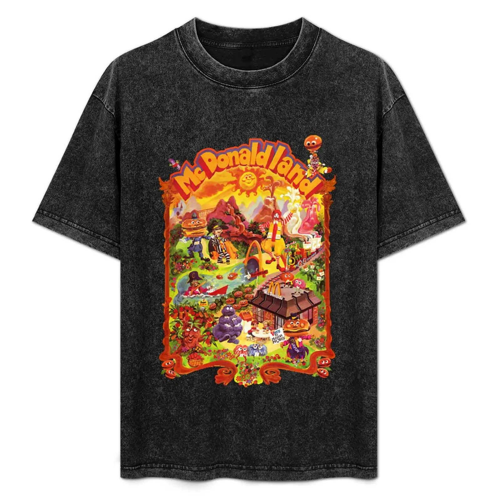 

McDonaldland Vintage Cast Map Poster T-Shirt plus size tops cheap stuff Luxury man T-shirts for men cotton