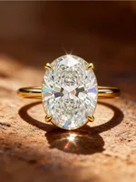 925 Sterling Silve Shiny Gorgeous 1-8CT Oval Zircon Ring For Women Anniversary Daily Party Luxury High Quality Fine Jewelry