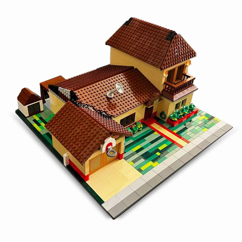 crazy scientist and his grandson series scene bricks cartoon diorama blocks sci-fi residence house for anime fans gift movie