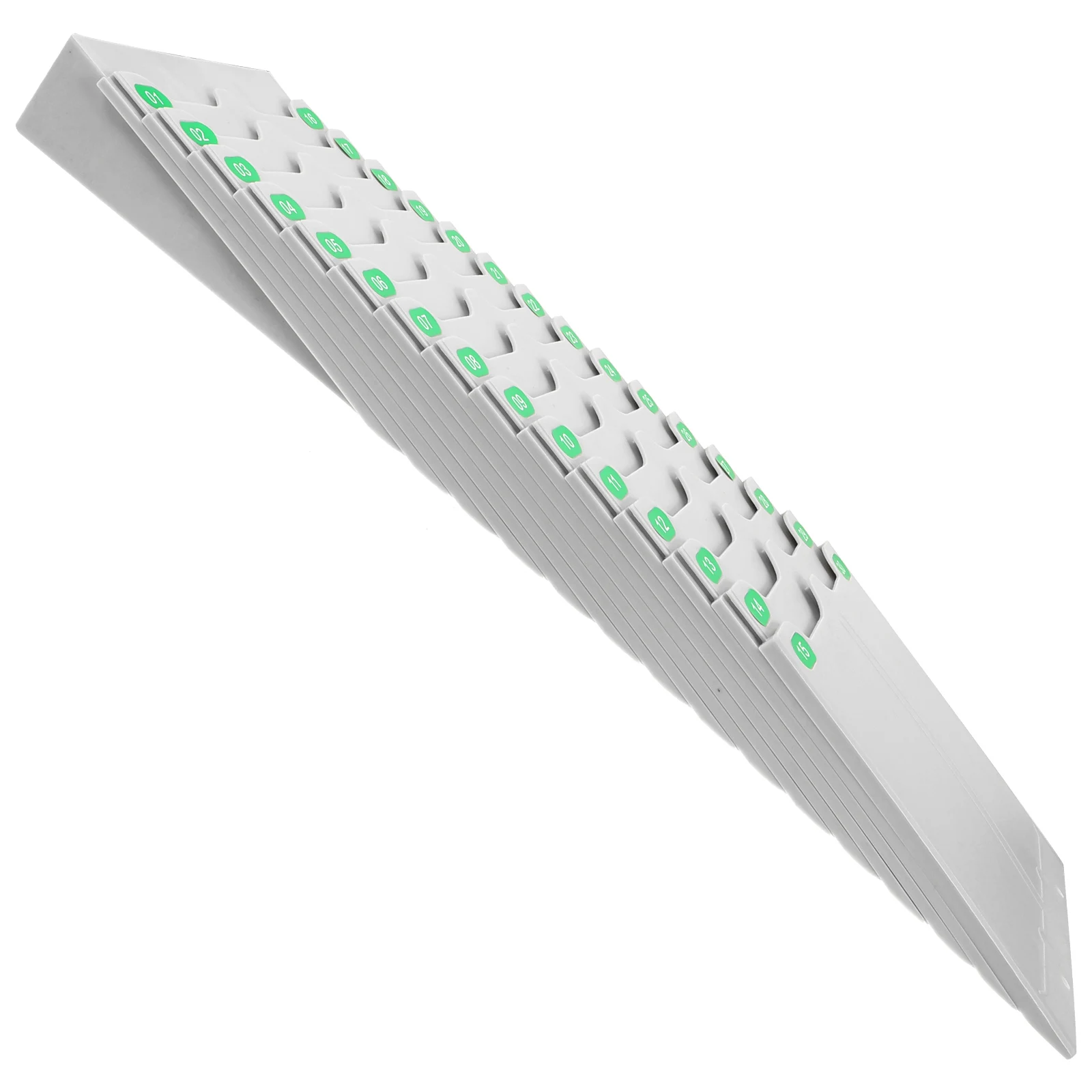 Attendance Rack Multi-grid Cards Holder Place Clocking Slot Position Multiple Light Grey Staff