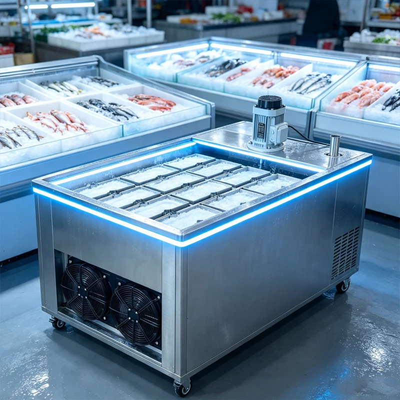 High Clarity Block Ice Manufacturing Machine Automatic Ice Making Equipment For Beverage And Ice Retail Industry Customized
