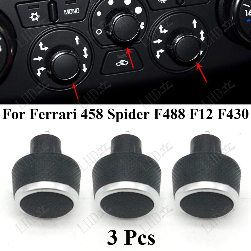 AAA+ 3 Pcs AC Control Panel Switch Button For Ferrari 458 Spider F488 F12 F430
