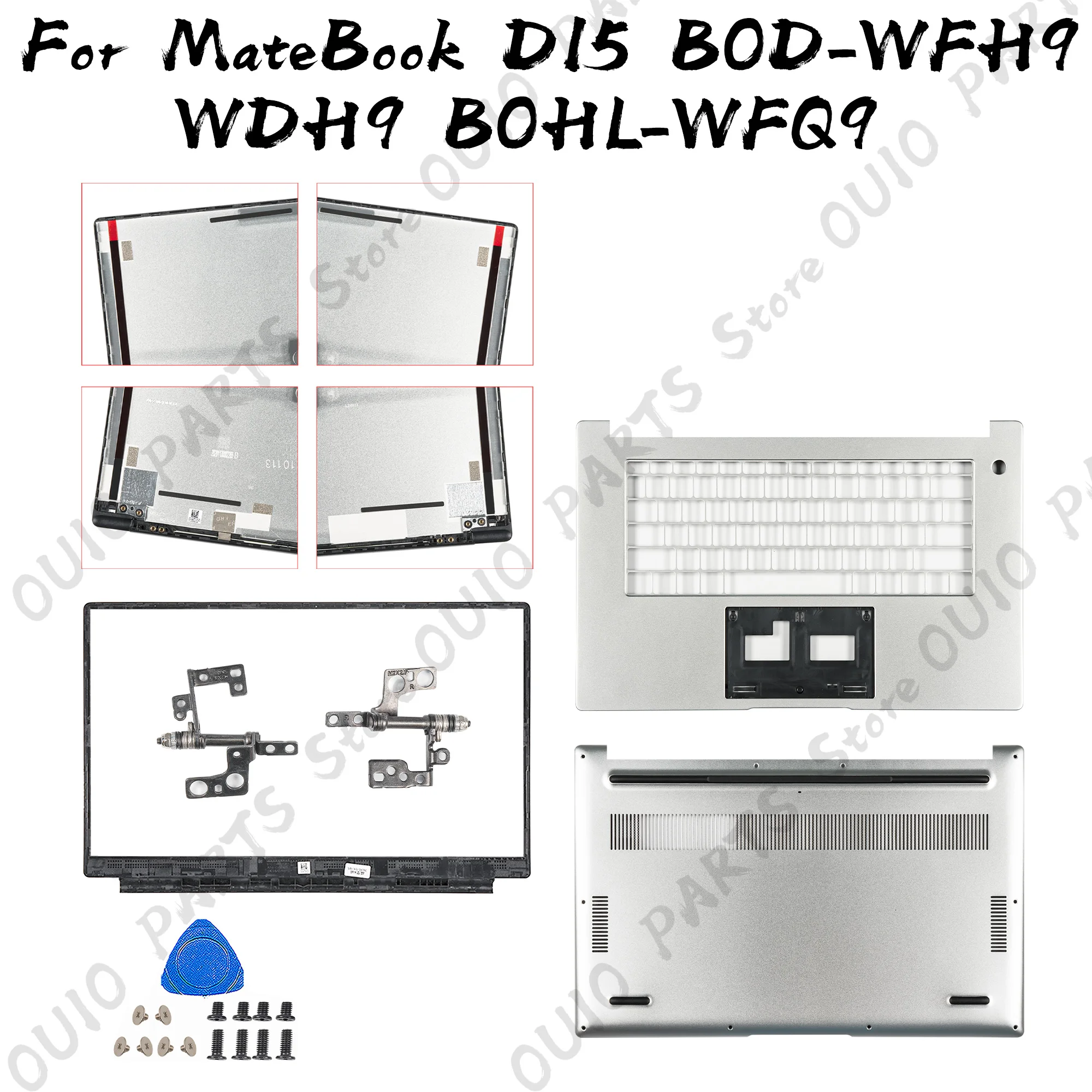 

Запчасти для ноутбука MateBook D15 BOD-WFH9 WDH9 BBZ-WBH9 BOHL-WFQ9, задняя крышка ЖК-дисплея/передняя панель/подставка для рук/нижний ремонт