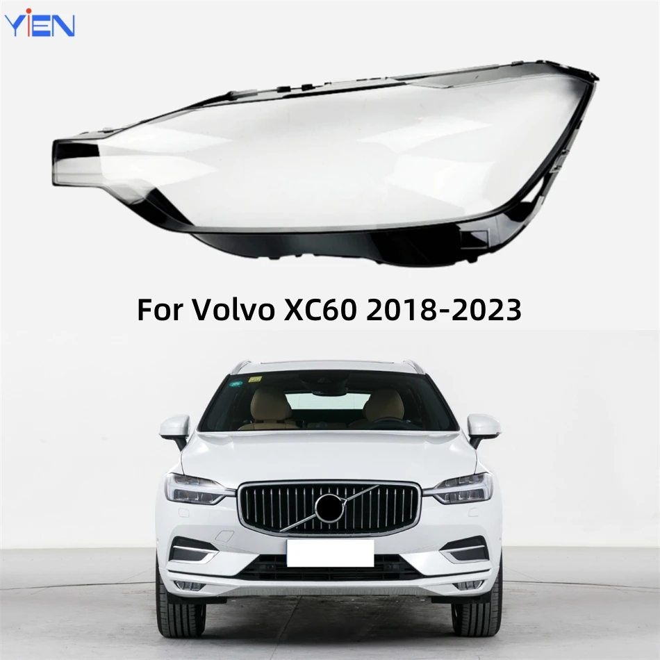 For Volvo XC60 2018 2019 2020 2021 2022 2023 Car Gadgets Lampshade Headlamp Shell Car Front Headlight Lens Cover Lights Shell