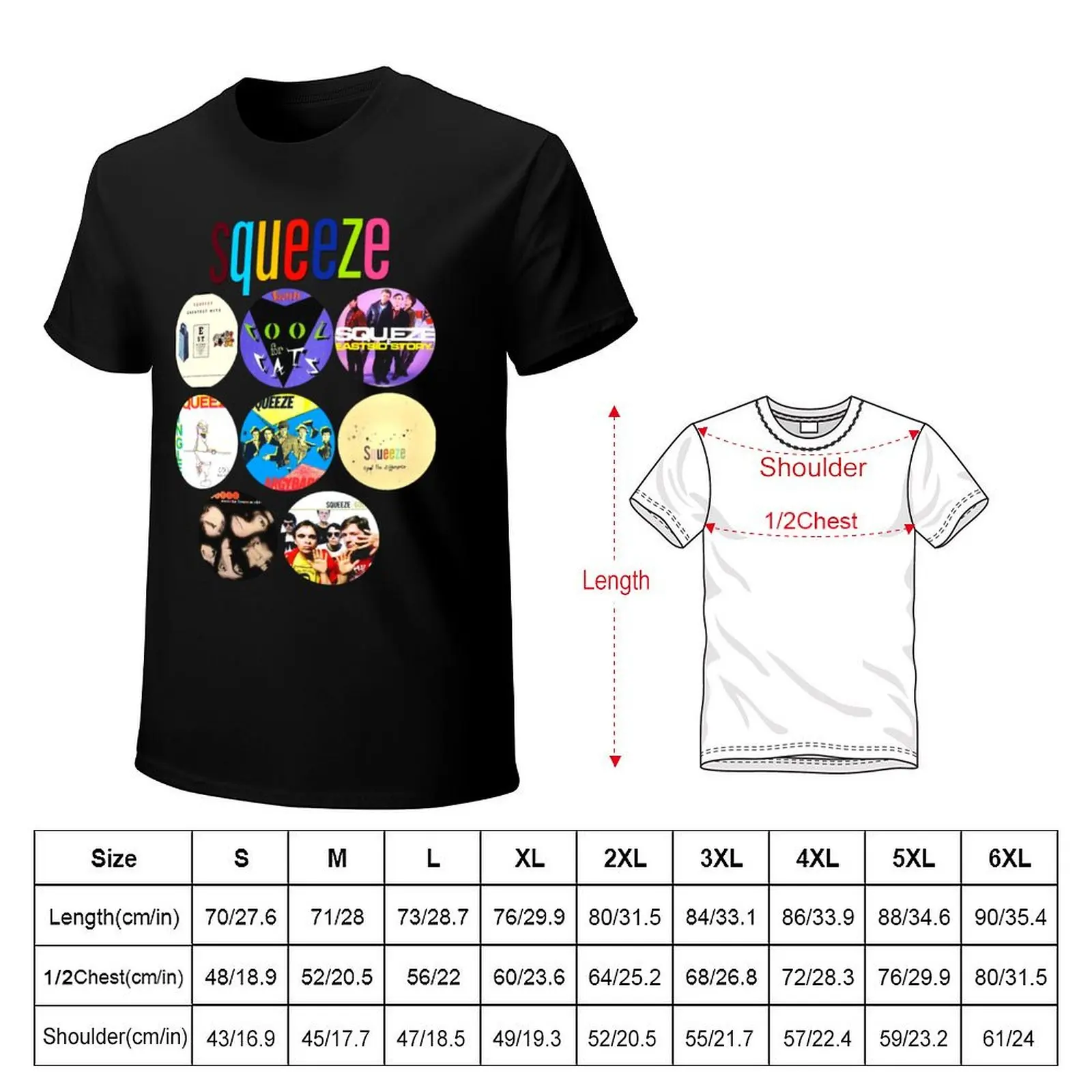 Squeeze Band Classic T-Shirt Casual Soft Cotton Short Sleeve Tee