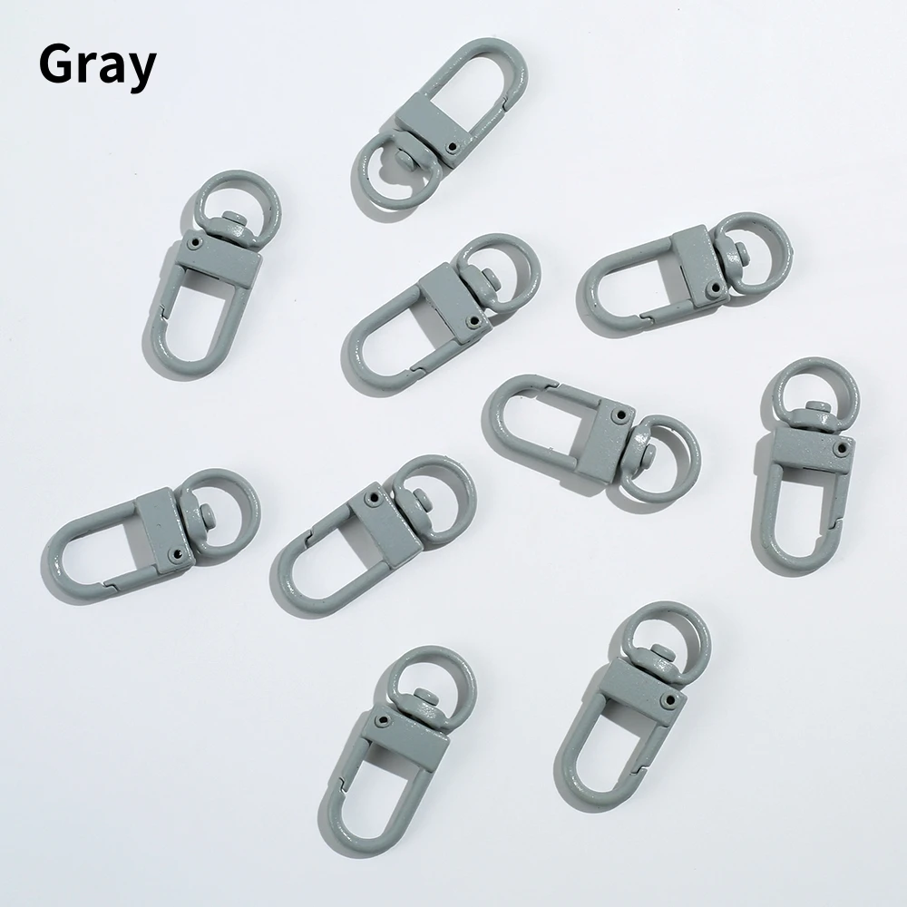 10/20pcs Colorful Metal Plated Lobster Clasp Hooks