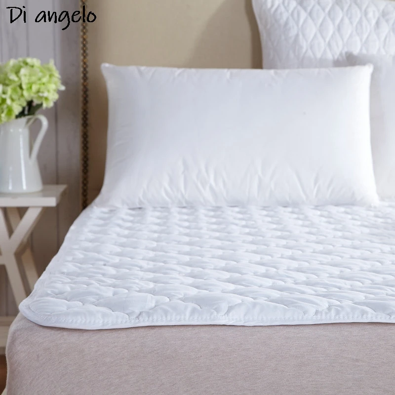 White Quilted Mattress Protector Pad, Sanding Protective Cover, Elastic Bandage, Quilting Mattress Protective Cover # SW