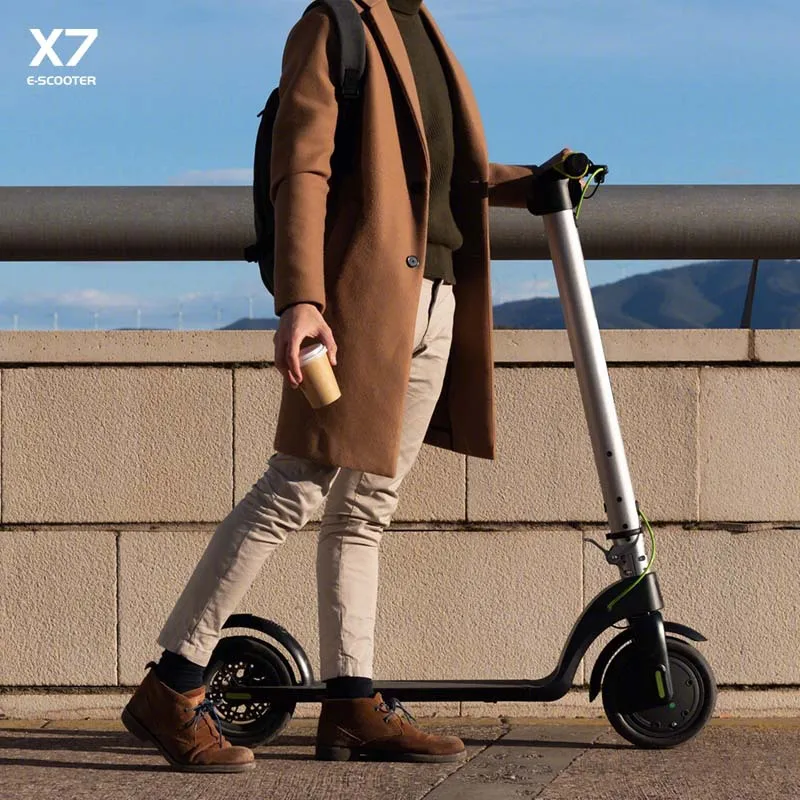 

Silver X7 foldable scooter balance car two wheels 10 lithium battery electric scooter folding aluminum alloy frame