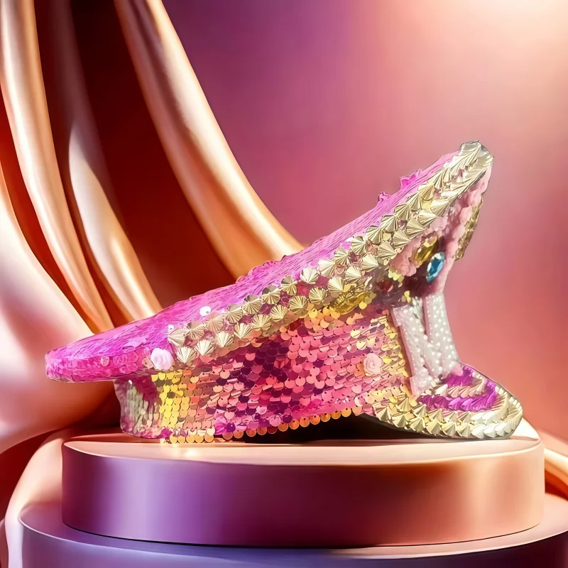 ホンルアン イエローレーザーレザーループキャプテンハット ラインストーン＆ミリタリーキャップ 女性用、レイブフェスティバルアクセサリー＆パーティーキャップ男性用