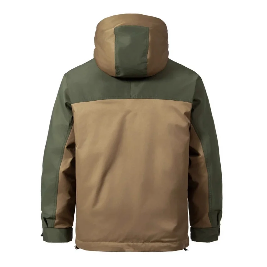2025 Winter Techwear Thick Jackets Men‘s Double Zip Design Hooded Jackets Unisex Parka Streetwear Warm Coats