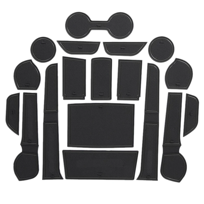 

Gate Slot Mats for Toyota Hilux SR5 4X4 Hilux REVO Hi-Rider Manual 15-18 Door Pad/Cup Non-Slip Mats Black