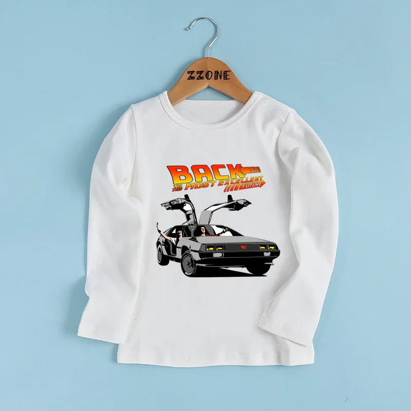 

Back to the Future DMC Delorean Print Kids T shirt Casual Children Clothes Autumn Baby Boys Girls Long Sleeve T-shirt,LKP2260