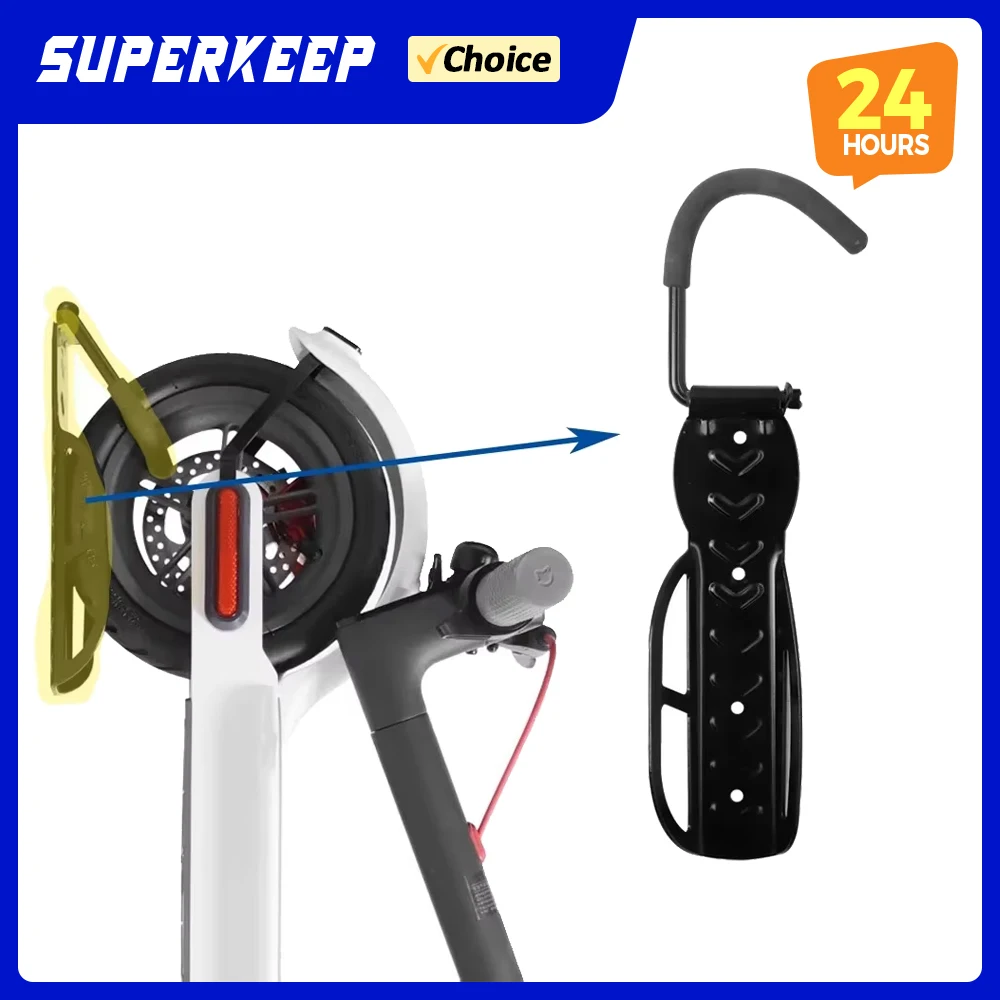 

Wall Hanging Hook with Maximum Load of 50kg for Xiaomi Scooter M365/PRO and Ninebot ES1 ES2 Electric Scooter Easy to install Use