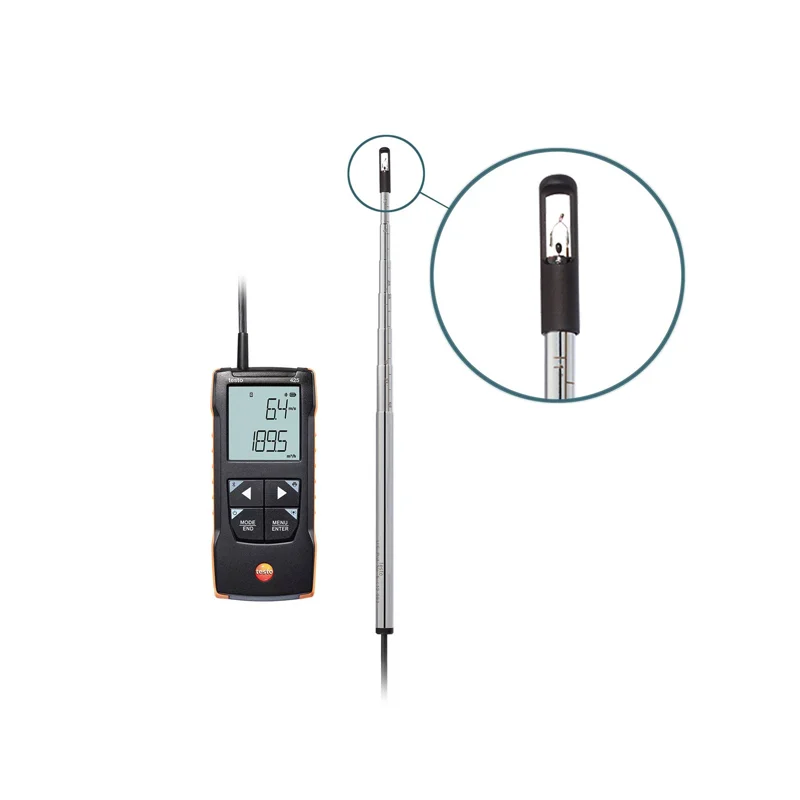 Testo 425 مقياس شدة الريح الرقمي السلك الساخن مع اتصال التطبيق 0563 0425