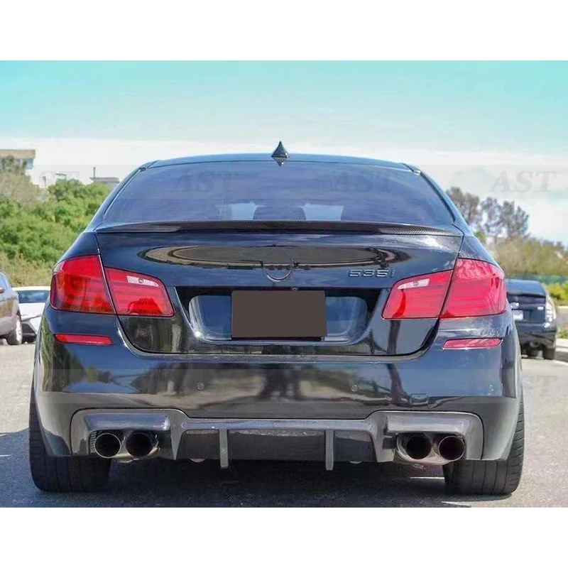

Задний бампер из углеродного волокна для BMW 5 серии F10 F18 520 530, диффузор, задний спойлер, спойлер, комплекты кузова, автомобильные аксессуары