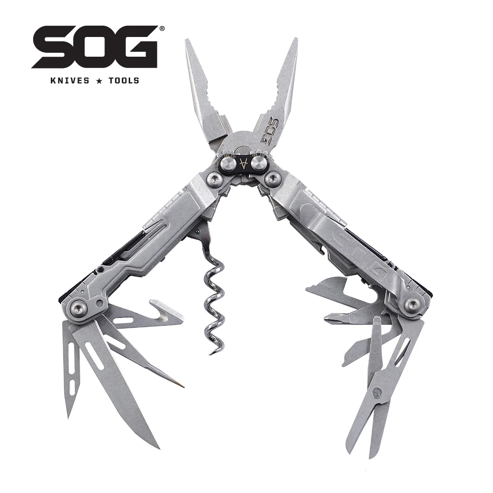

Многофункциональный инструмент SOG PowerLitre Mini 19-в-1: плоскогубцы, отвертки, ножи, набор для ремонта велосипедов, EDC для активного отдыха и велоспорта