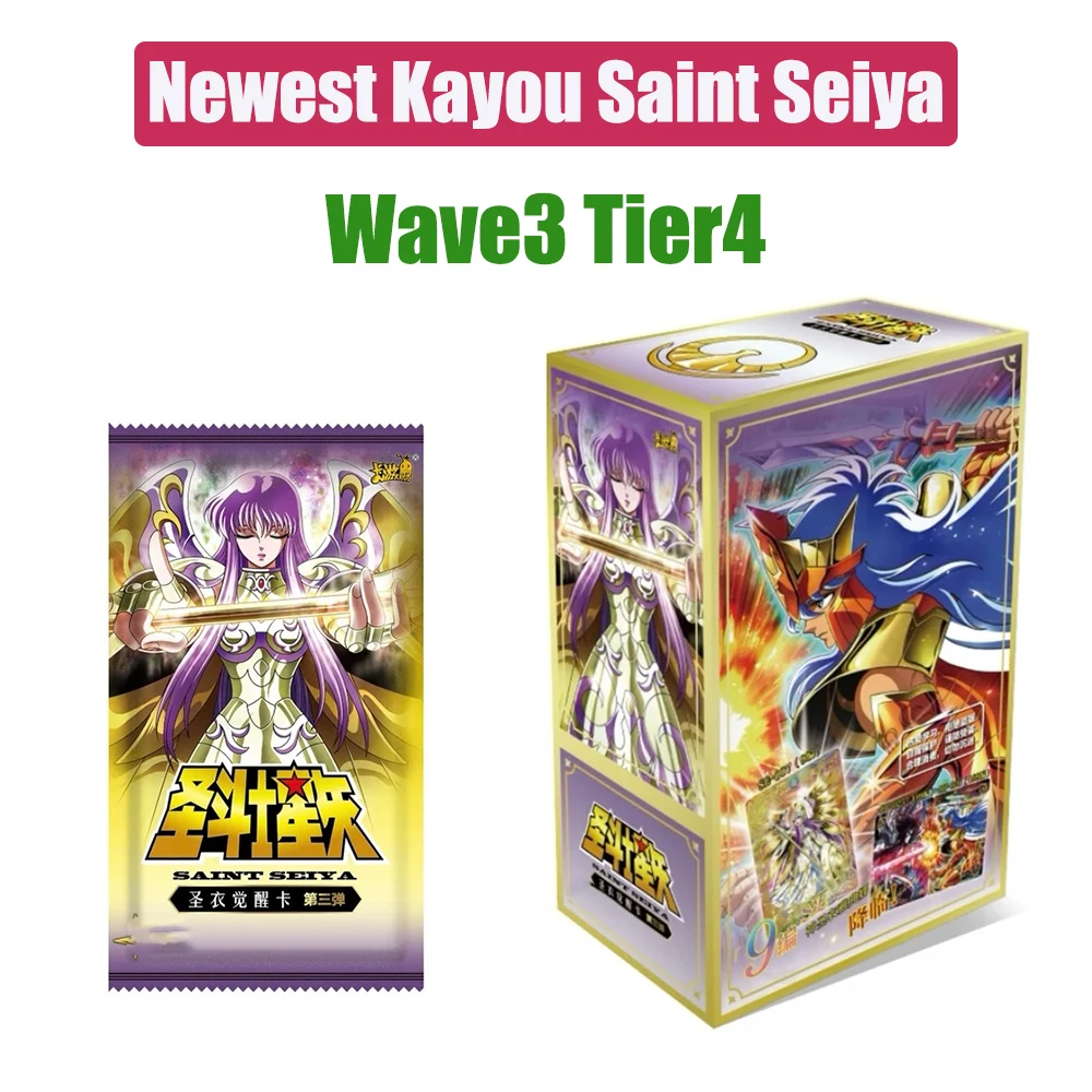 Kayou saint seiya cartão booster caixa original 20 pacotes \ 10 pacotes \ 5 pacotes anime coleção cartões brinquedo das crianças presentes de aniversário