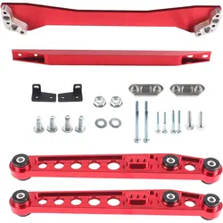 Racing Rear Subframe Brace+Lower Tie Bar+Lower Control Arm LCA Fit For Honda Civic CX DX EX 1992-1995 Car Accessory Aluminum