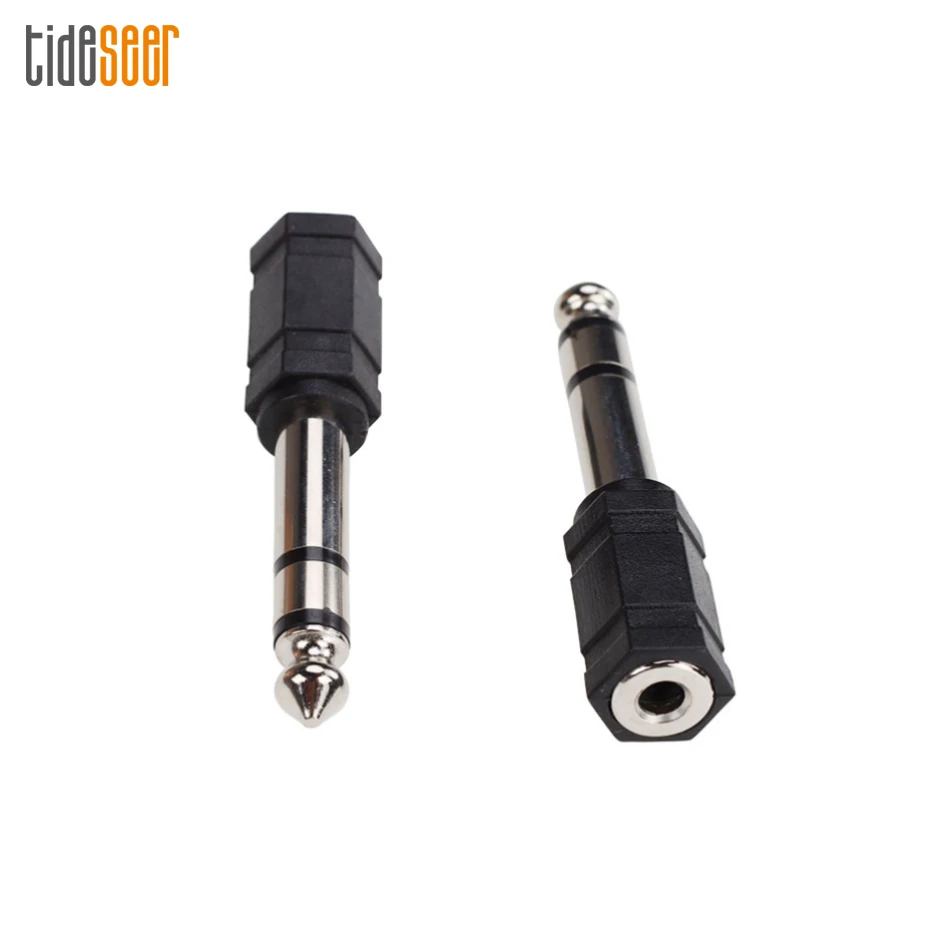 

300pcs 6.35mm Male To 3.5mm Female Microphone Mic Headphone Plug Audio Adapter