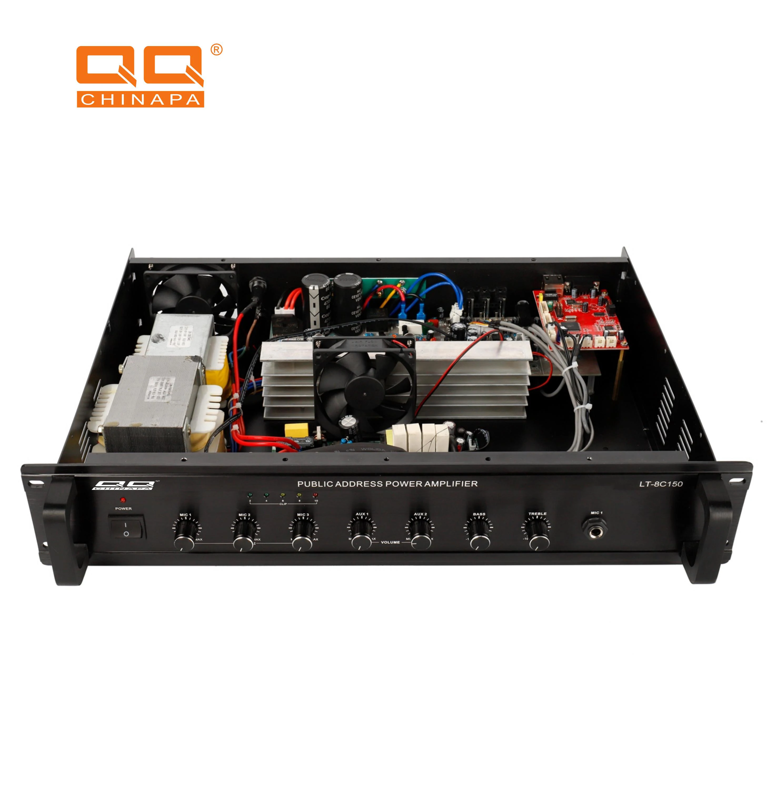 

QQCHINAPA IP Network Pa System Power Amplifier With Blue Tooth,UHF Receiver