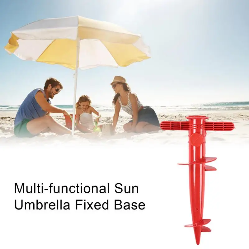 Adjustable Beach Umbrella Sand Anchor Portable Parasol beach sunshade Fastener Wind Resistant  safe Beach Umbrella holder ﻿