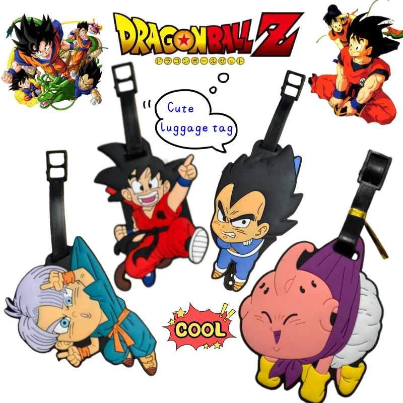 

Новая бирка для багажа с персонажами Dragon Ball: Сон Гоку, Маджин Буу, Вегета. Милая мультяшная бирка для путешествий, стильная и изысканная, для регистрируемого багажа.