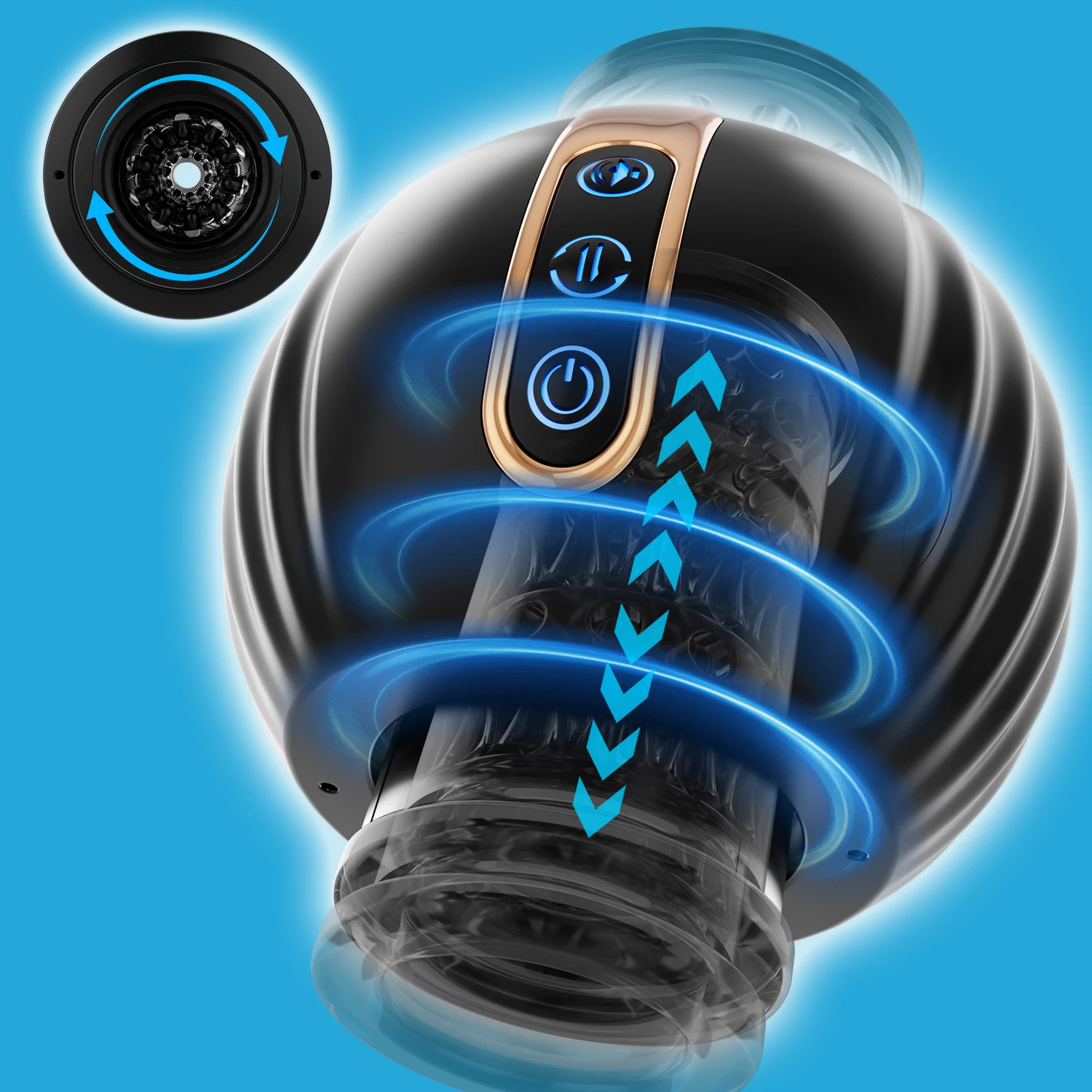 Teleskop Rotation Männlicher Masturbator 3D Realistische Hülse Vagina Masturbation Ausrüstung Sex Spielzeug für Männer Automatische Mastubator