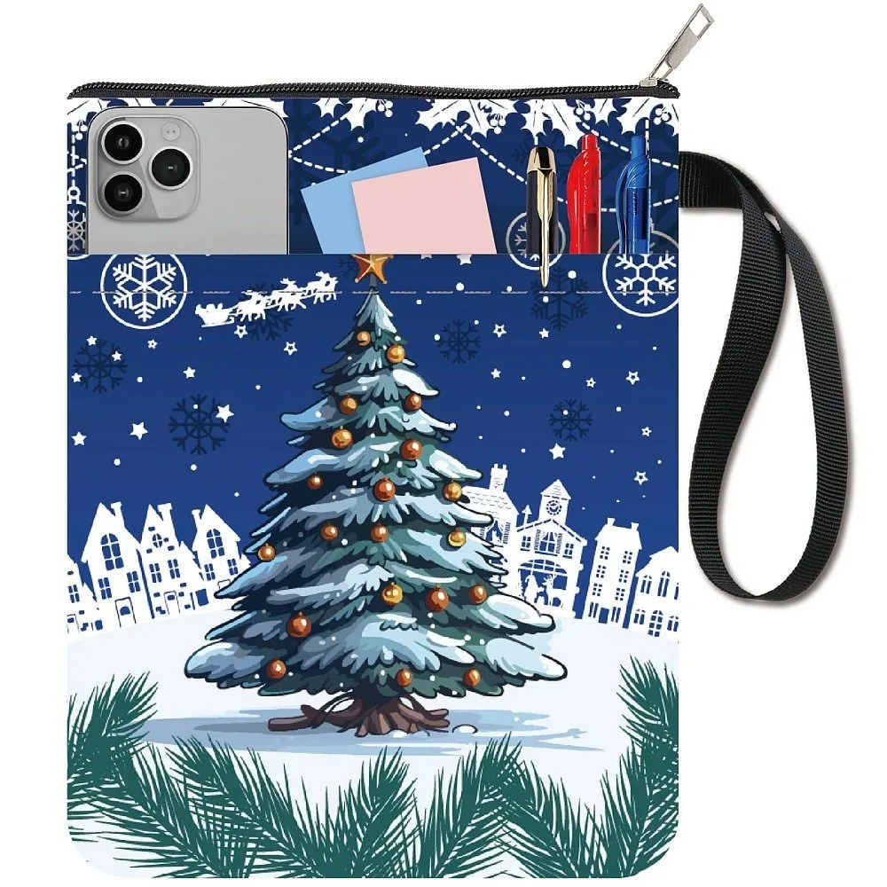 Cloth Book Cover Notebook Wraps Rectangle Christmas Tree 280x220mm
