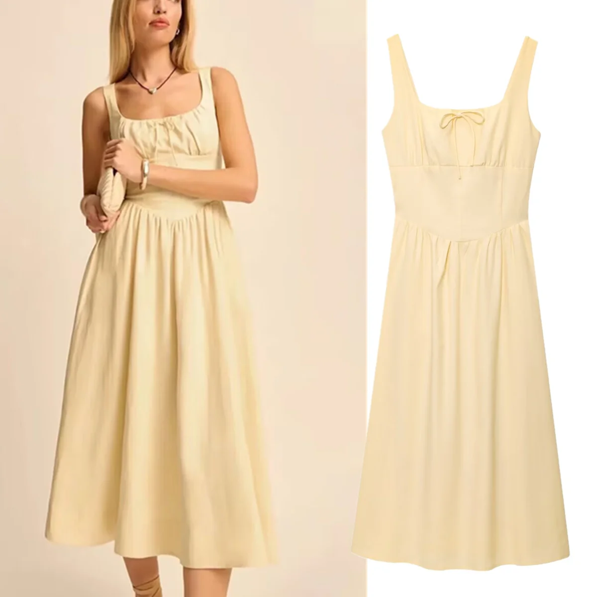 

Jenny&Dave French Countryside Cotton Linen Tank Dress Women 2026 Summer Elegant Party Dresses Vestidos Womens Dresses Long Dress