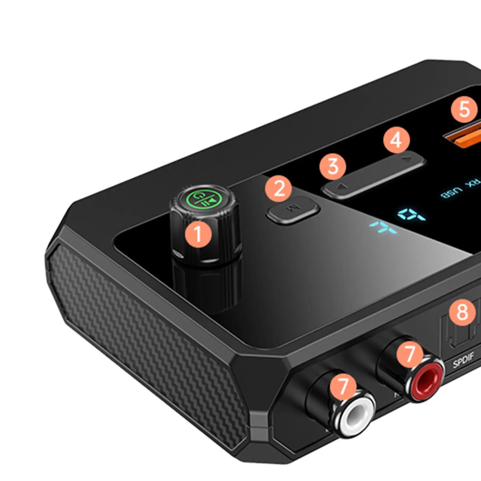 Transmitter Receiver Bluetooth 5.3 Wireless Adapter for TV AUX Wired Speakers and Stereo Output Devices