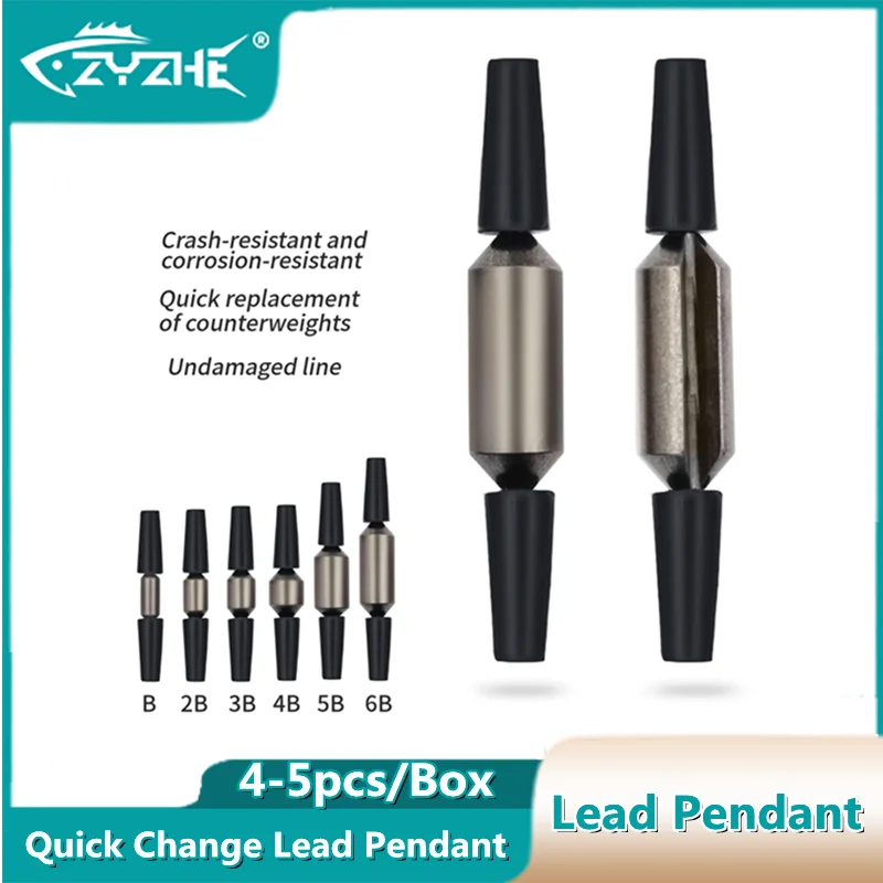 Zyz pesca chumbo chumbada mudança rápida chumbo pingente jangada-equipamento de pesca 6 tamanhos mar ou água doce acessórios de pesca chumbo