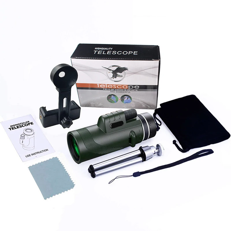 Monocular HD Bak4 zoom largo alcance – Trípode para observación naturaleza - imagen 2