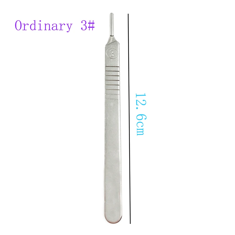 Dental Stainless Steel Scalpel Handle Is Suitable for 3 # 4 # Thickened Blade Holder Dental Implant Tool 10pcs