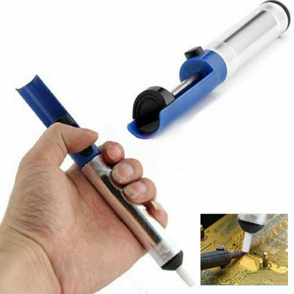 Removal Solder Suction Pump Repair Rework Sucker Vacuum Welding Aluminum Desoldering Desolver Pen type Accessories