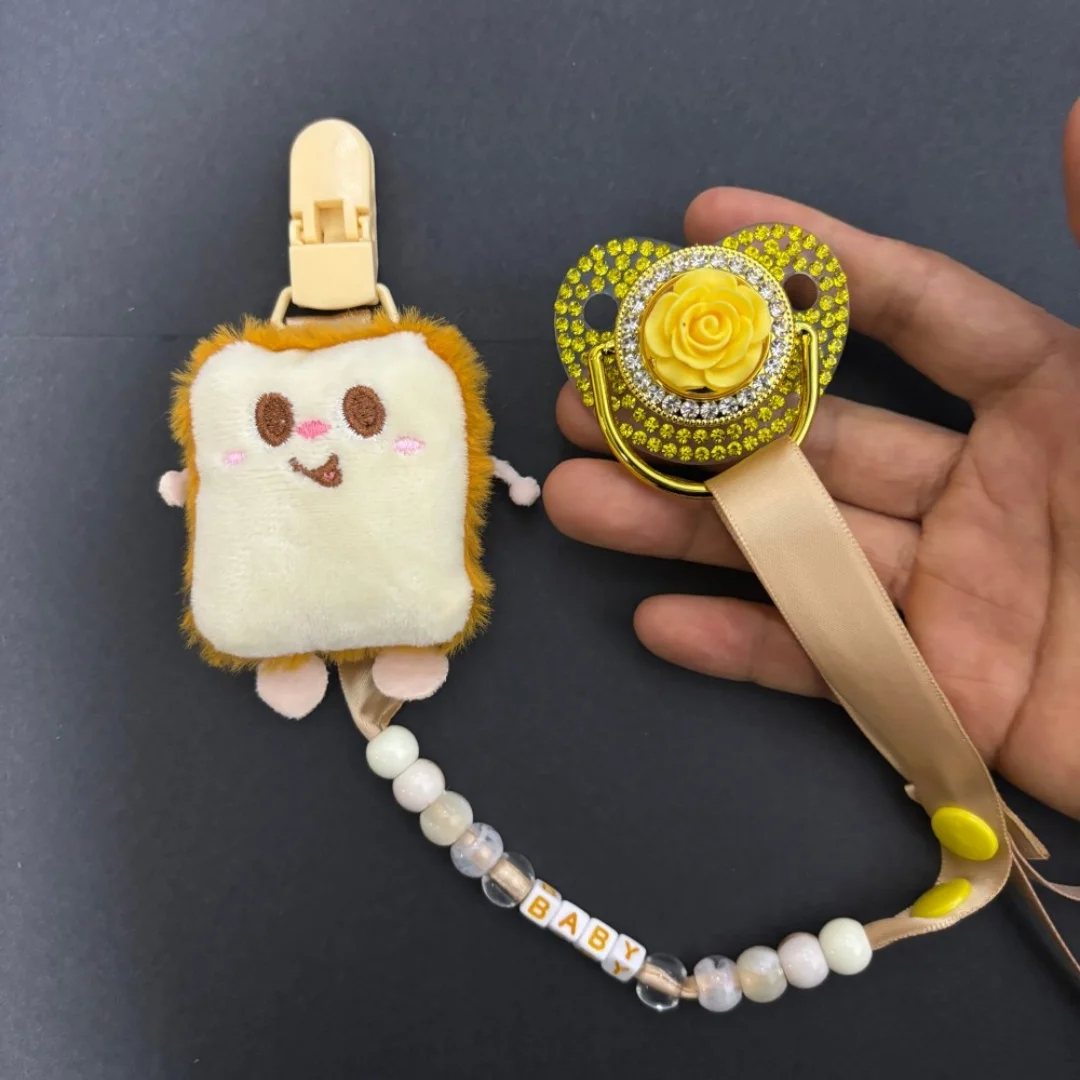 Personalized Pacifier Clip Cartoon Print Newborn Soother Custom Baby Dummy Holder Infant Feeding Gift Baby Shower Gift 0-18M