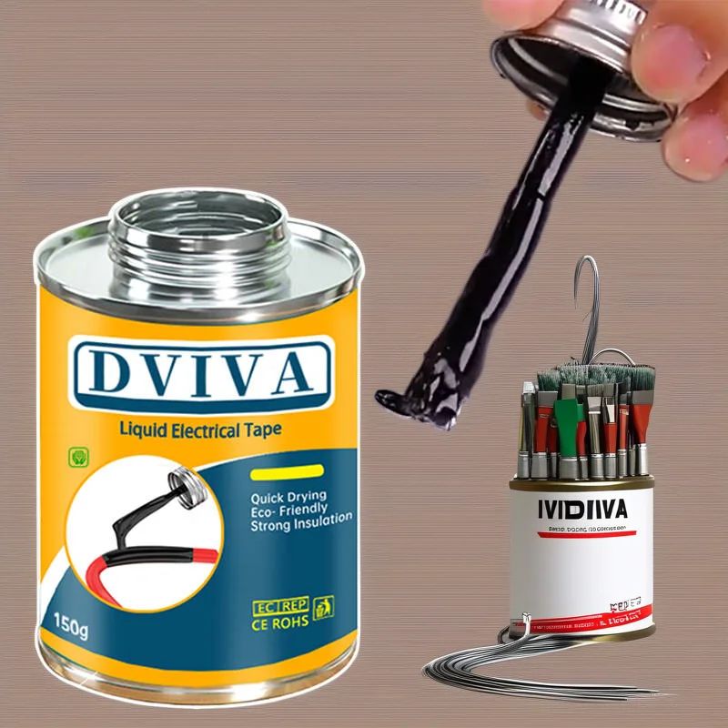 

15~300g Waterproof Liquid Electrical Tape Black Glue Quick Drying Sealant Cable Wire Coat Repair Glue Home Use Fix Line Glue