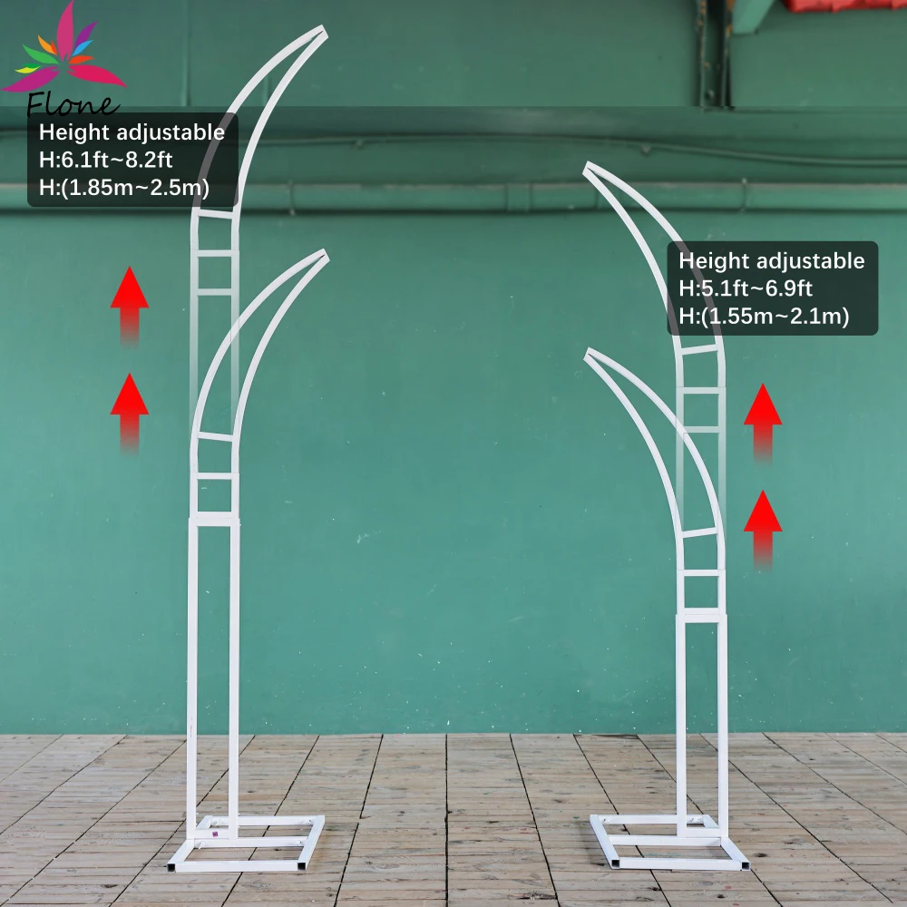 

Height Adjustable Painted Wrought Iron Stand for Wedding Scene Entrance Can with Balloons and Flower Arrangements Decor HY091