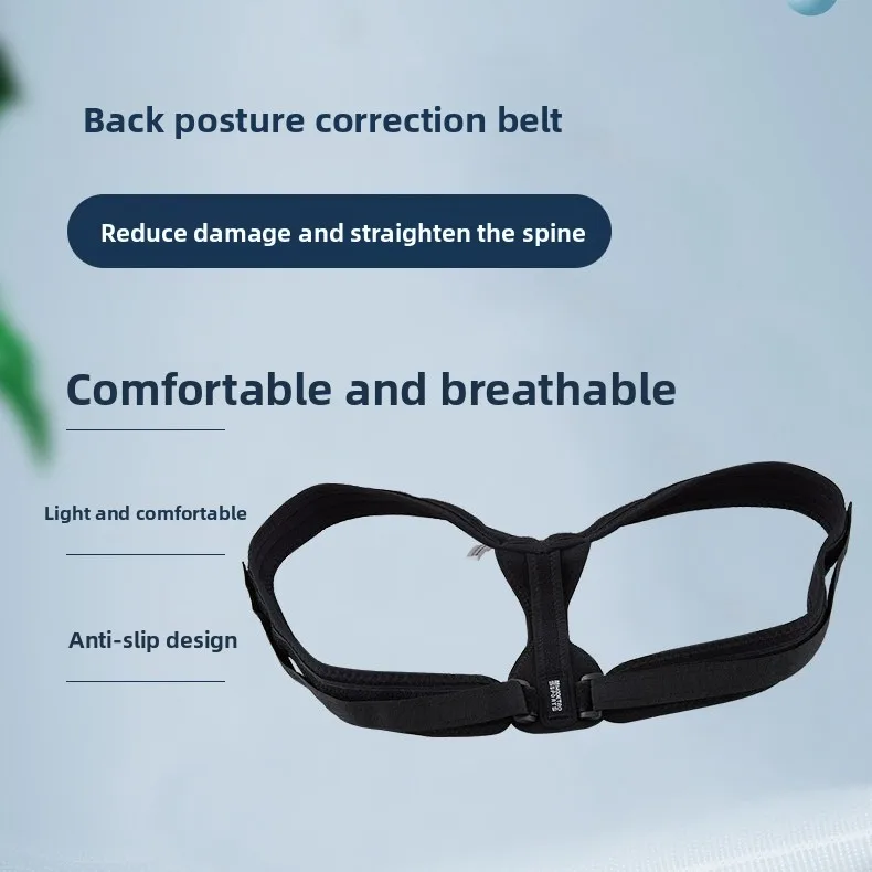 2 Stück Schnallentyp Buckel-Korrekturgürtel Hilfsschultergurt Bequemes, atmungsaktives Tauchmaterial Unisex