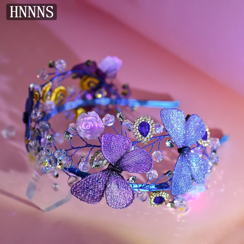 TOPQUEEN الزفاف عقال الزفاف اليدوية النسيج فراشة الرجعية السيدات مأدبة الرقص حفلة أنيقة إكسسوارات الشعر YXA199